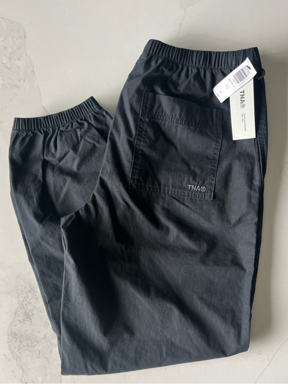 TNA Black Relaxed Waist Utility Pants